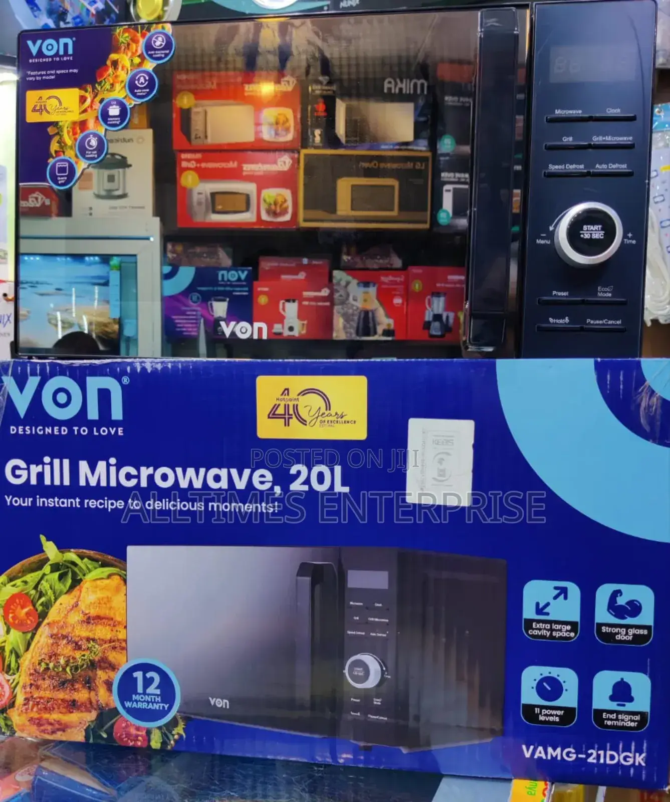 Von Microwave 20litres Digital With Grill