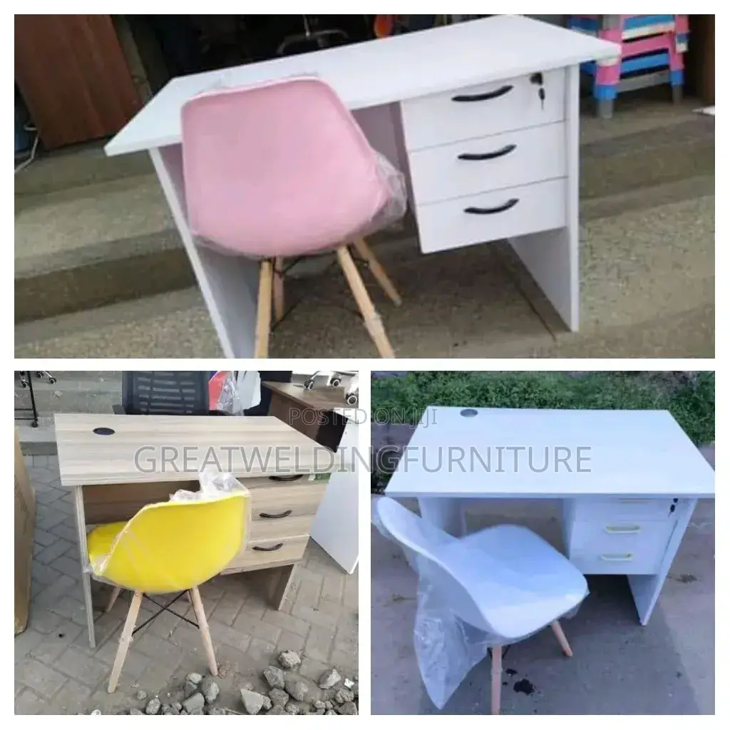 Elegant Modern Office Desk With Eames Chair With Wooden Legs J9i