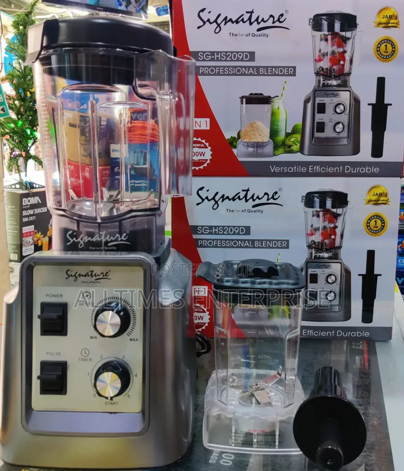 Signature Commercial 2in1 Blender With 2 Jars(2lt+800ml) 1800w Sh-209d