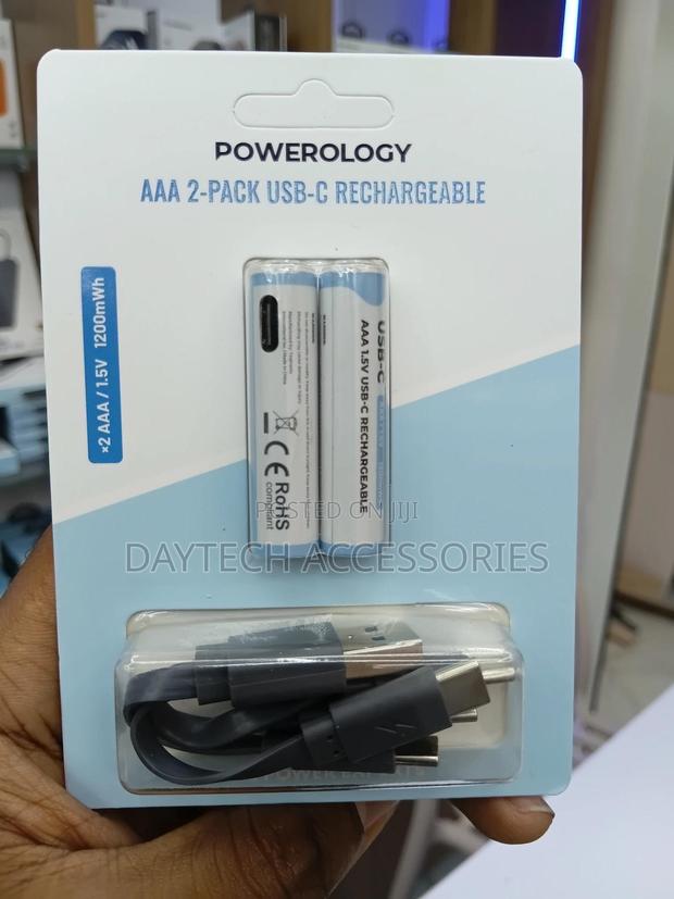 Powerology Usb-c Rechargeable Lithium Battery Aaa With Cable - thumbnail 2