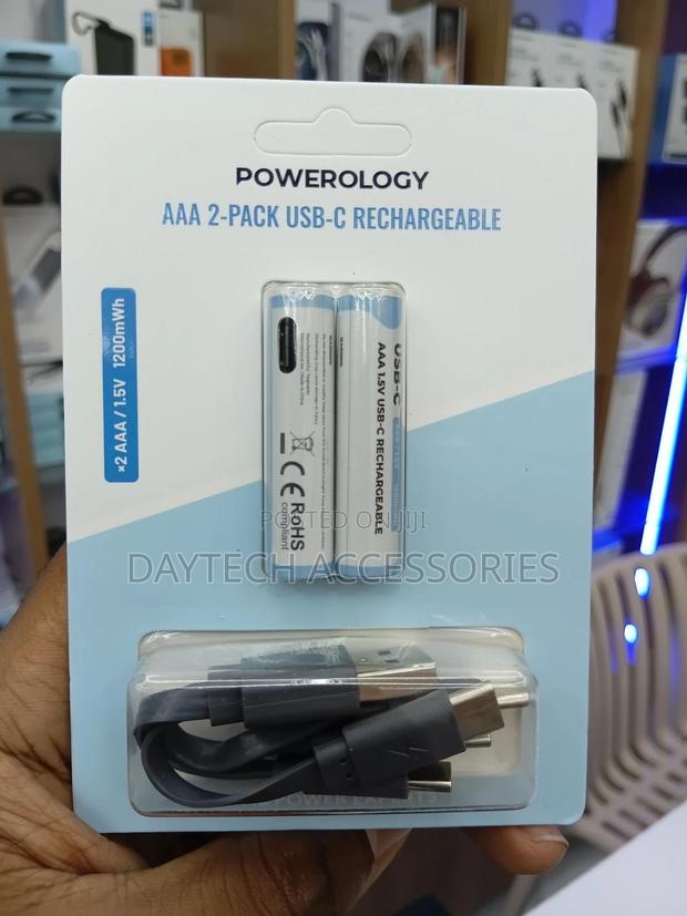 Powerology Usb-c Rechargeable Lithium Battery Aaa With Cable - thumbnail 4