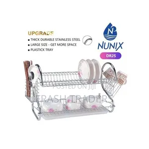 Nunix 2 Tier. Kitchen Stainless Utensils Storage/Dish Rack