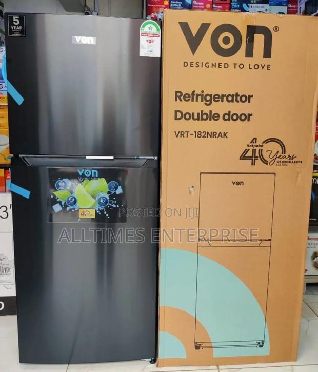 Von Fridge Double Door 181litres No Frost 