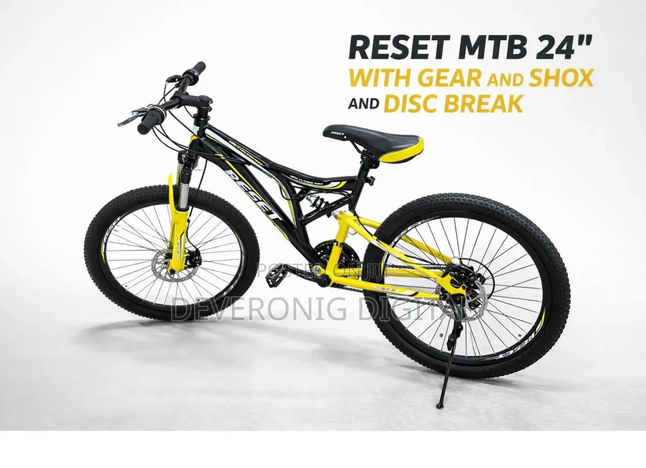 Reset MTB 24" With Gear and Shox and Disc Break Bike Bicycle