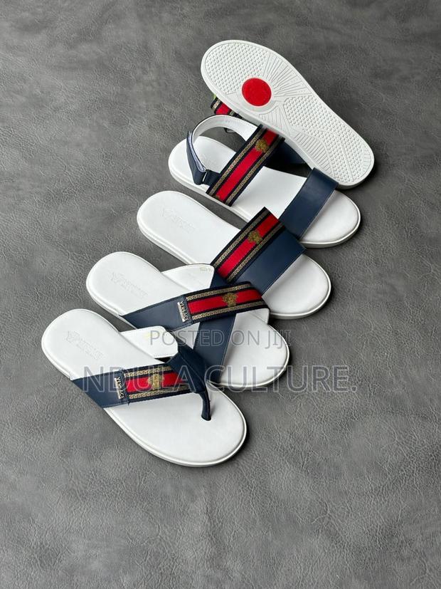 Versace Designer Leather Sandals - thumbnail 5