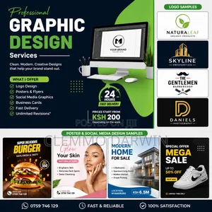 I Will Design Logo, Posters Social Media Graphics Fast (24hrs)