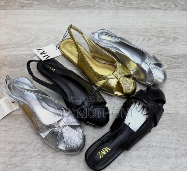 !!New Ladies Zara Slingback Mules Size 37-4