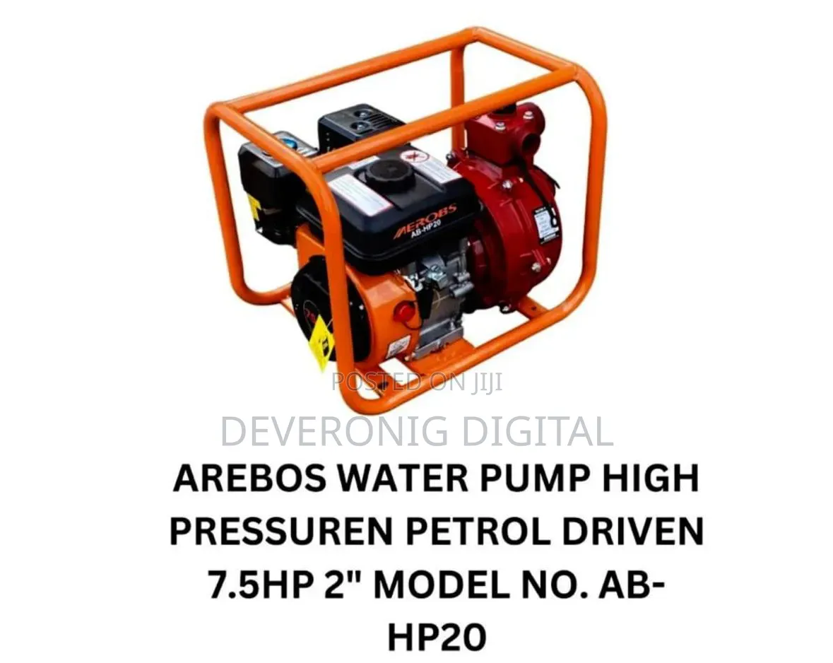 Arebos Water Pump High Pressure Petrol Driven 7.5 Hp 2inch A