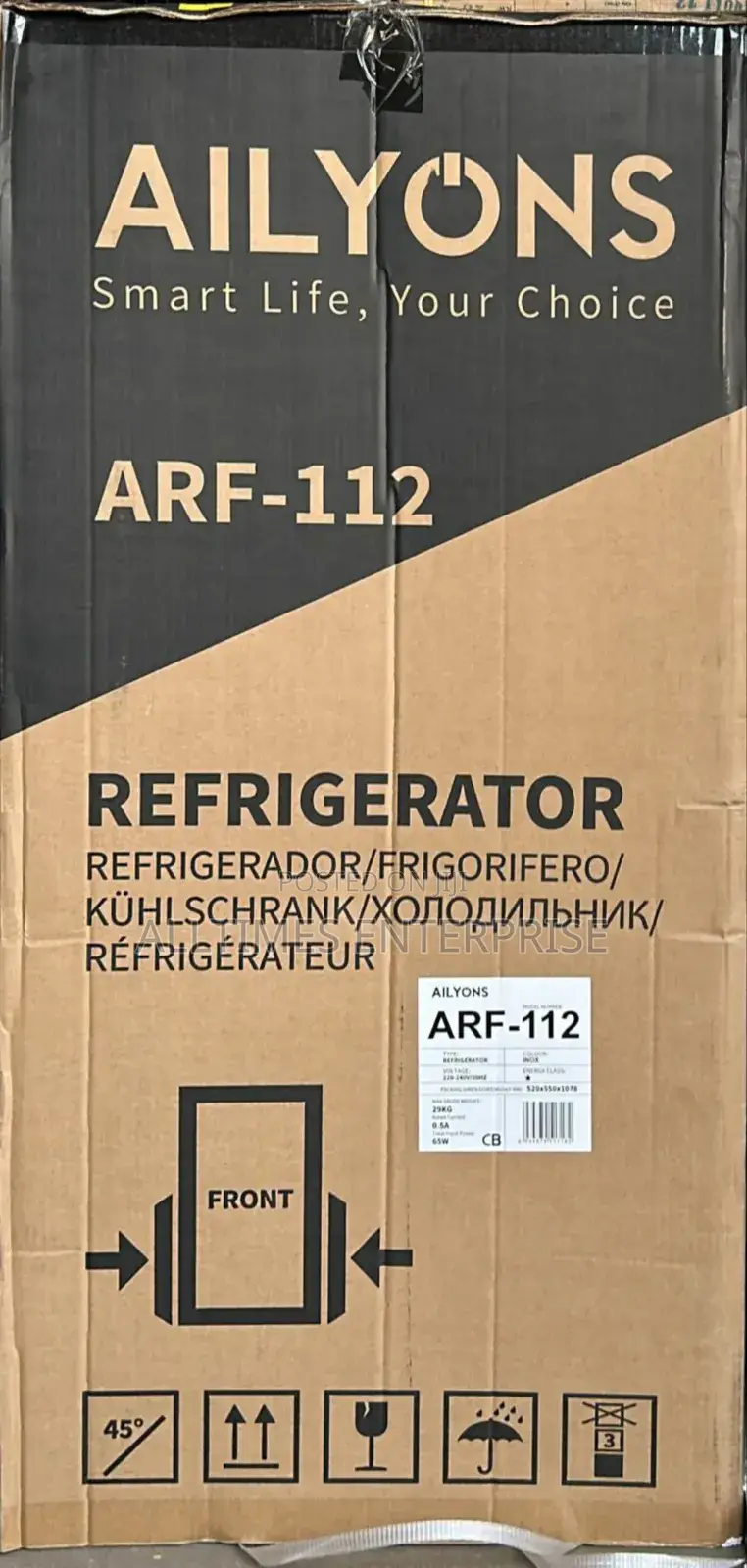 Ailyons Double Door Fridge 112litres
