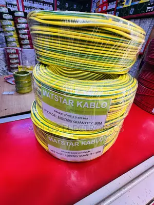 Matstar 2.5mm Green Yellow Single Core Electrical Cable 90m- Quality
