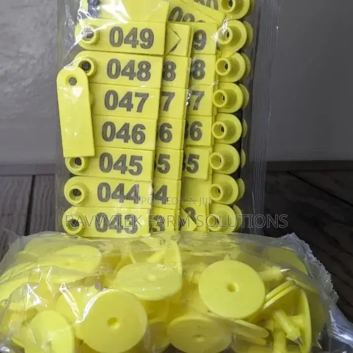 Slim Ear Tags for Goats/Sheep/Rabbit. Pack of 100 Numbered Tags