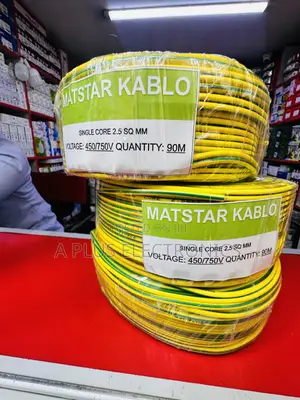 Matstar 2.5mm Green Yellow Single Core Electrical Cable 90m –Lasting