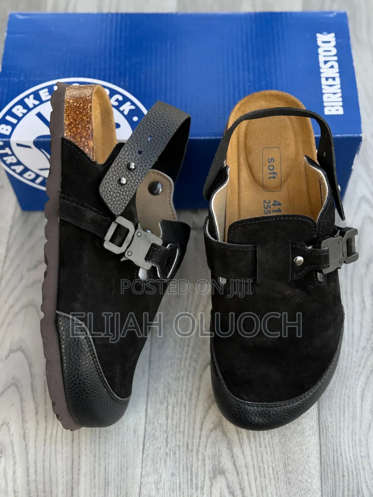 Dior X Birkenstock Tokio Mule in Black Suede,