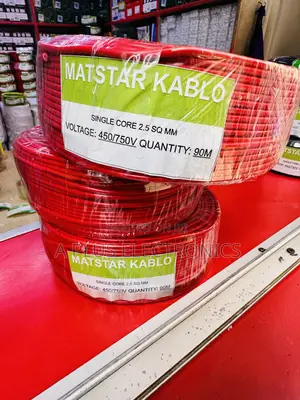 Matstar 2.5mm Single Core Electrical Cable 90m-Red – Strong Insulated