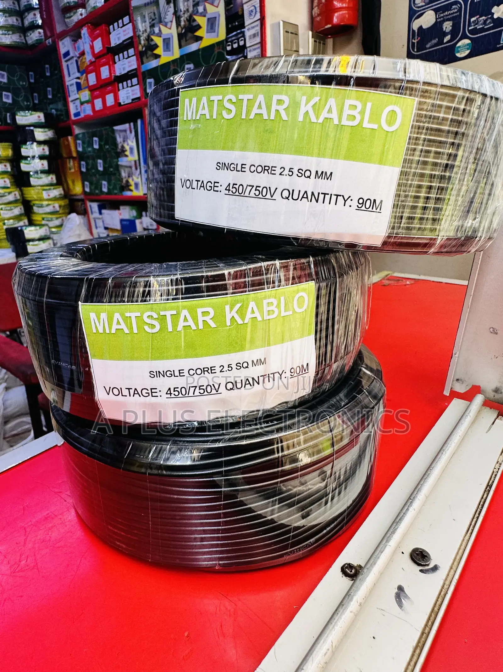 Matstar 2.5mm Single Core Electrical Cable 90m Black – Durable Wiring