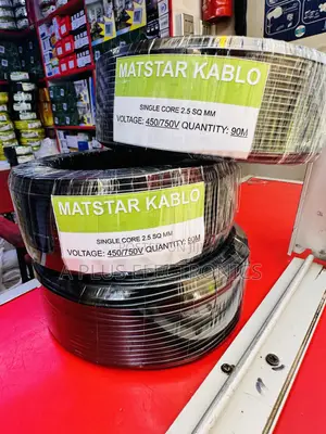 Matstar 2.5mm Single Core Electrical Cable 90m Black – Durable Wiring