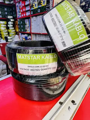 Matstar 2.5mm Single Core Electrical Cable 90m Black – Durable Wiring