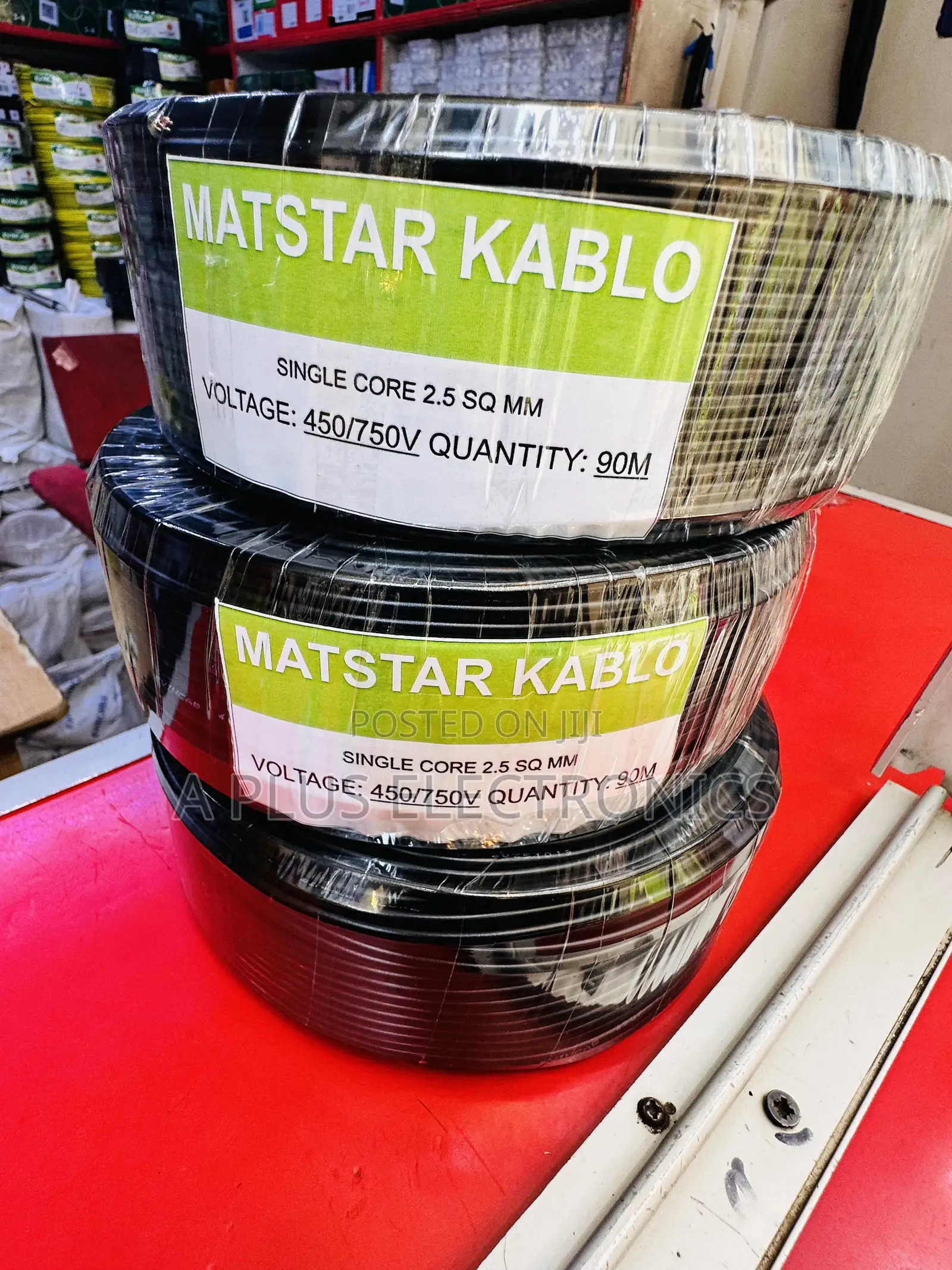 Matstar 2.5mm Single Core Electrical Cable 90m Black – Ideal Use
