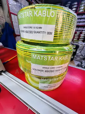 Matstar 1.5mm Single Core Electrical Cable 90m Black Green Yellow-Best
