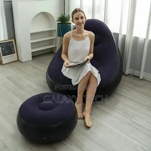 Deluxe Inflatable Seat / Inflatable Seat With Foot Rest Free Pump