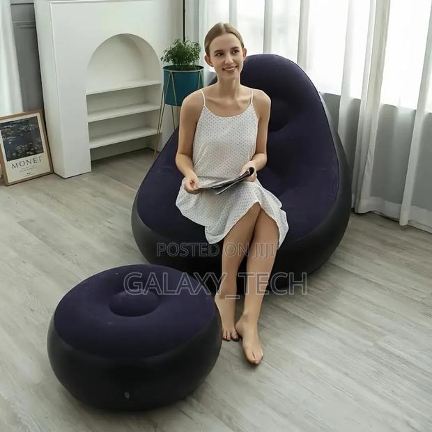 Deluxe Inflatable Seat / Inflatable Seat With Foot Rest Free Pump - thumbnail 2
