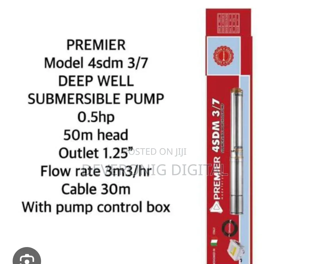  Premier 2hp Deep Well Submersible Pump