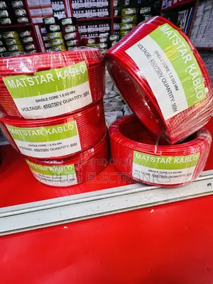 Matstar 1.5mm Single Core Electrical Cable 90m Red – High Conductivity
