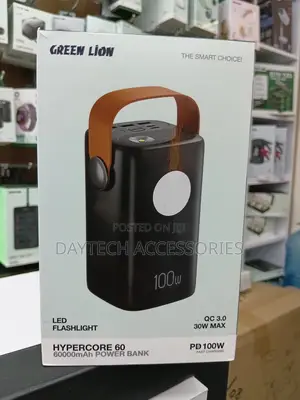 Green Lion Hyper Core 60 Power Bank 60000mah - Black