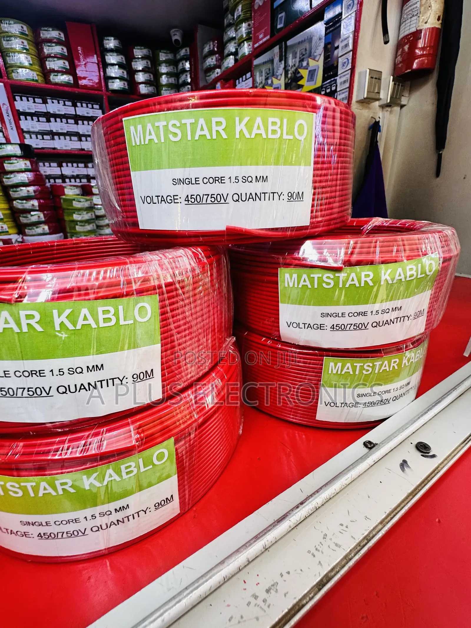 Matstar 1.5mm Single Core Electrical Cable 90m Red-Electrician Taste