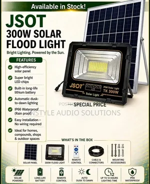 300 Solar Floodlight Ip Auto Sensor Upto 12 Hours Lighting Time