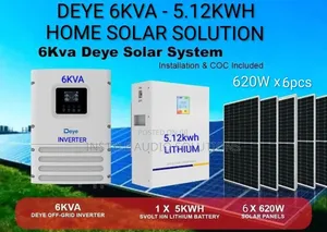 Deye 6kva - Deye 5.12kwh Lithium Offgrid System -(6)620w Solar Package