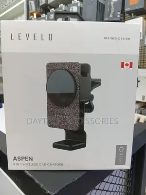 Levelo Aspen 3-in-1 Wireless Car Charger Versatile Mounting.