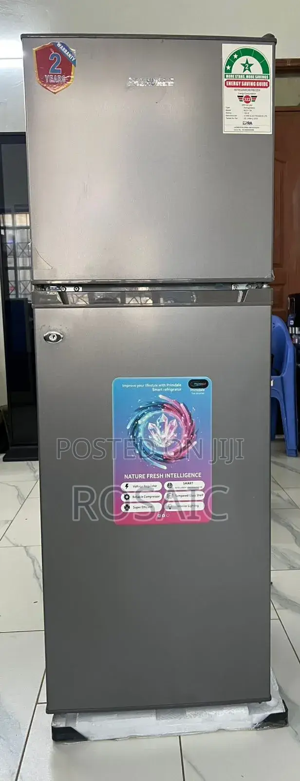 Primdale 138 Litres Large Capacity Double Door Refrigerator Fridge