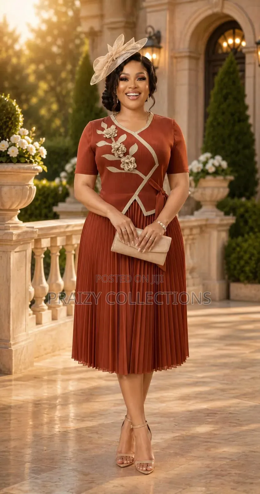 Classy Midi Miyaki Dress