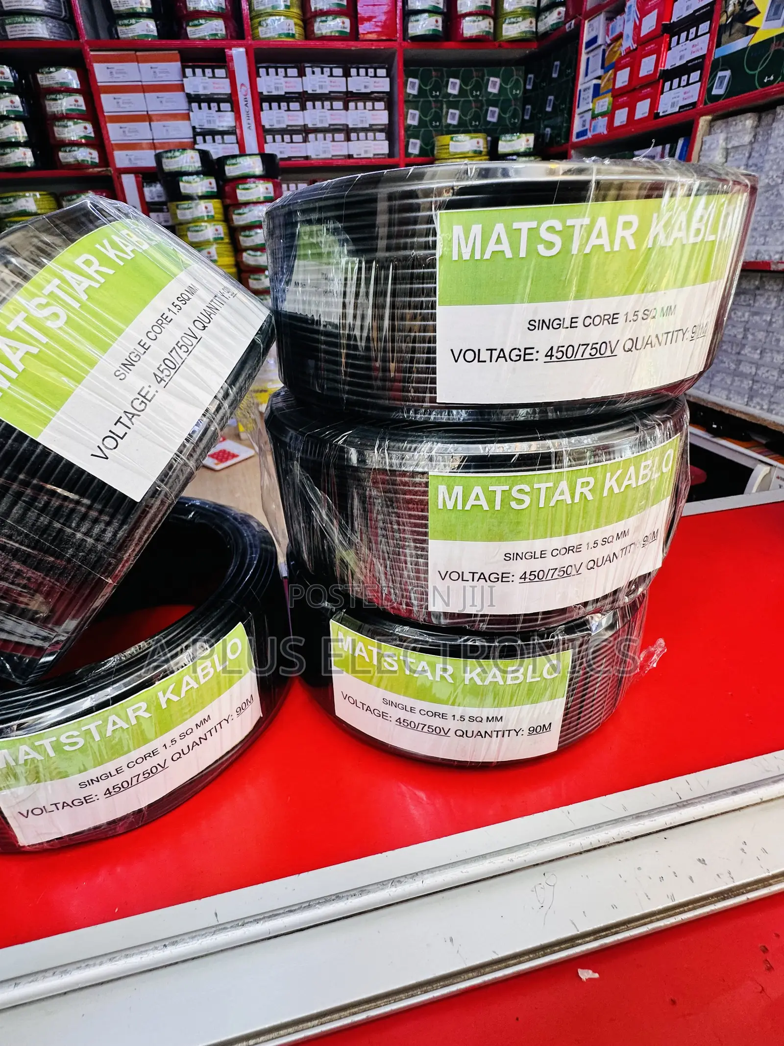 Matstar 1.5mm Single Core Electrical Cable 90m Black – Efficient Power