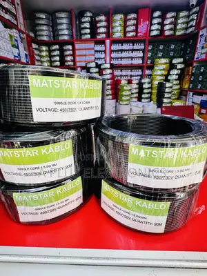 Matstar 1.5mm Single Core Electrical Cable 90m Black – Efficient Power