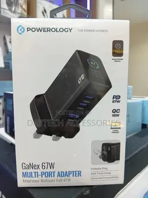 This Is a Powerology Ganex 67w Multi-Port Adapter.