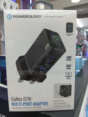 Powerology Ganex 67w Multi-Port Adapter - Black