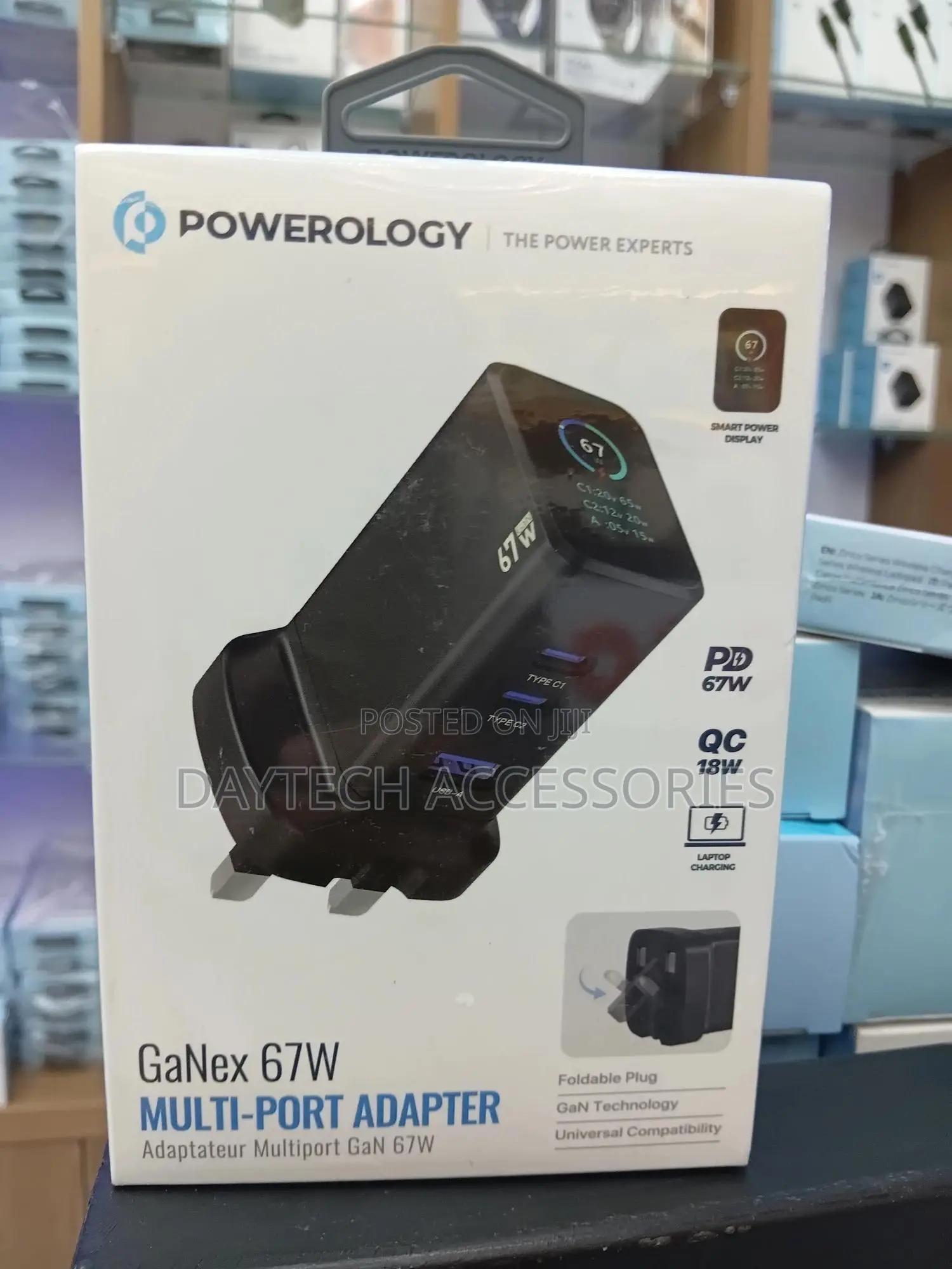 Powerology Ganex 67w Multi-Port Adapter - Black