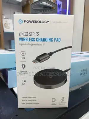 Powerology Zinco Series Wireless Charging Pad (Model Pwc99dgy).
