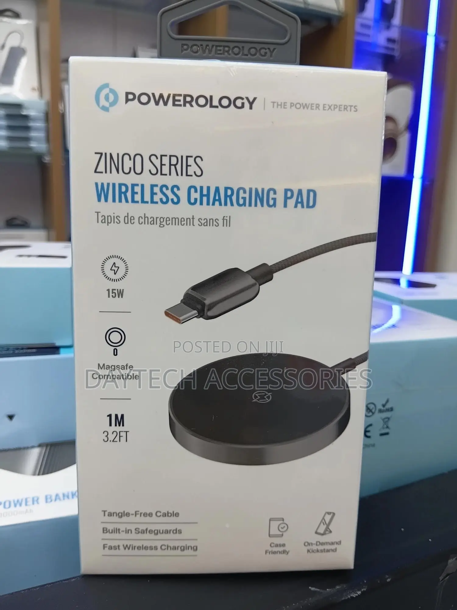 Powerology Zinco Series Wireless Charging Pad (Model Pwc99dgy).