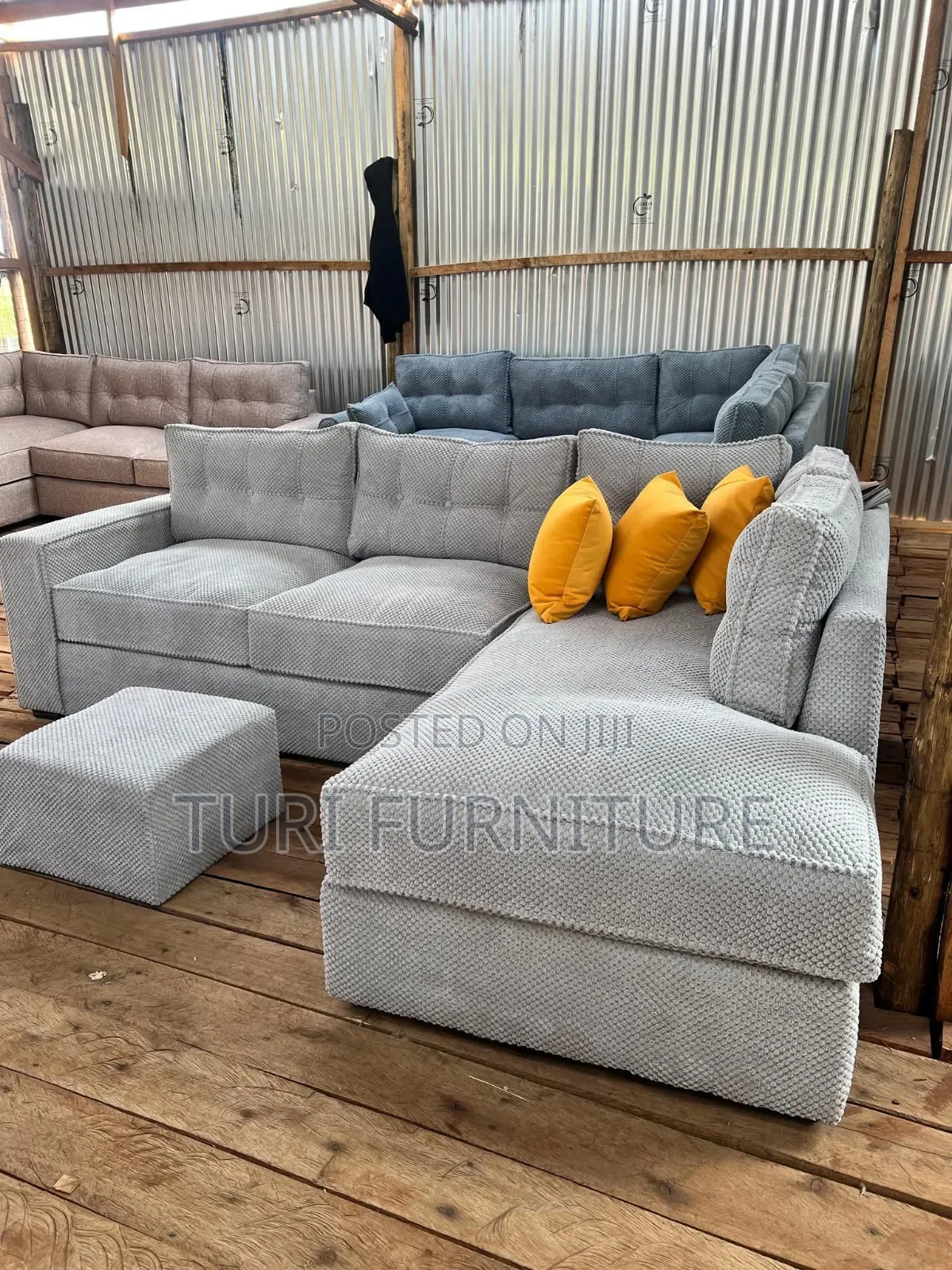 Lshape Spring Cushions Sofa