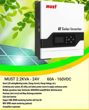 Must 2.2kva - 24v (60a - 160 Vdc)Hybrid Inverter