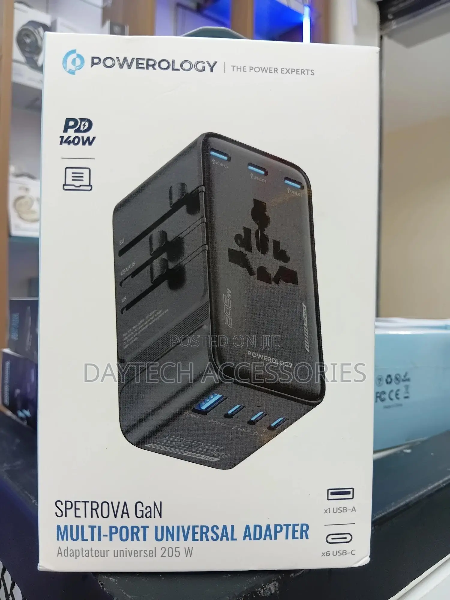 Powerology 140w Spetrova Gan Multi-Port Universal Adapter.