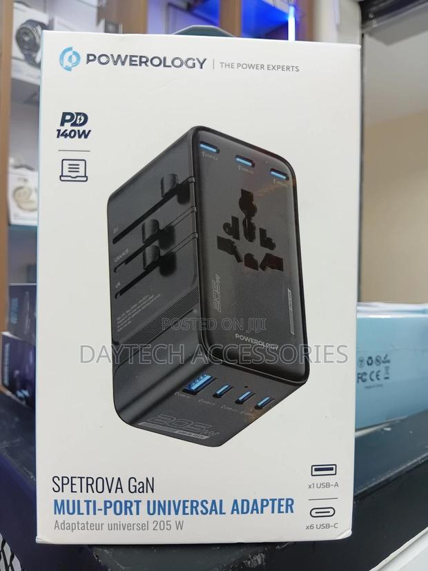 Powerology 140w Spetrova Gan Multi-Port Universal Adapter. - thumbnail 3