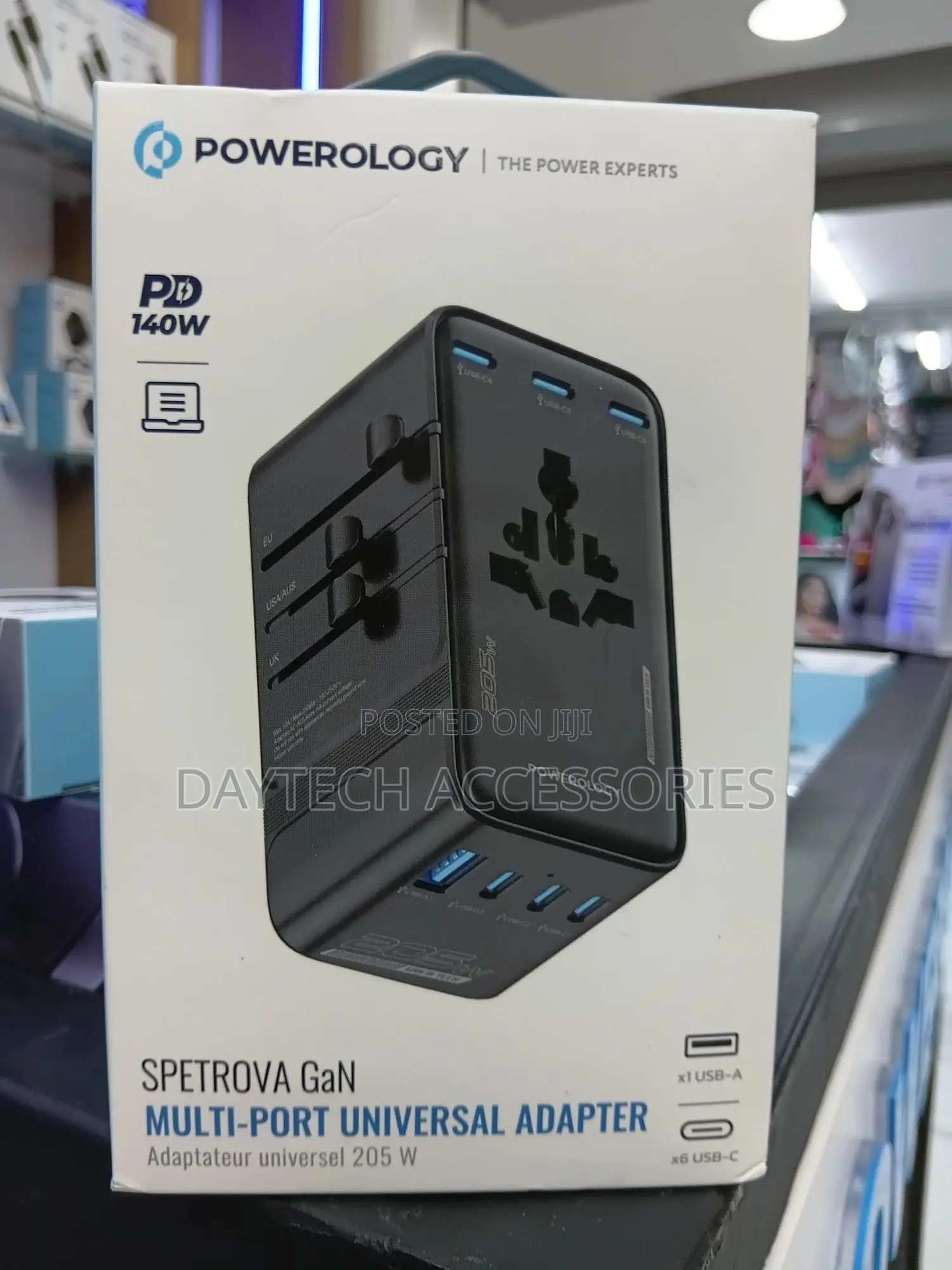 Powerology 140w Spetrova Gan Multi-Port Universal Adapter.