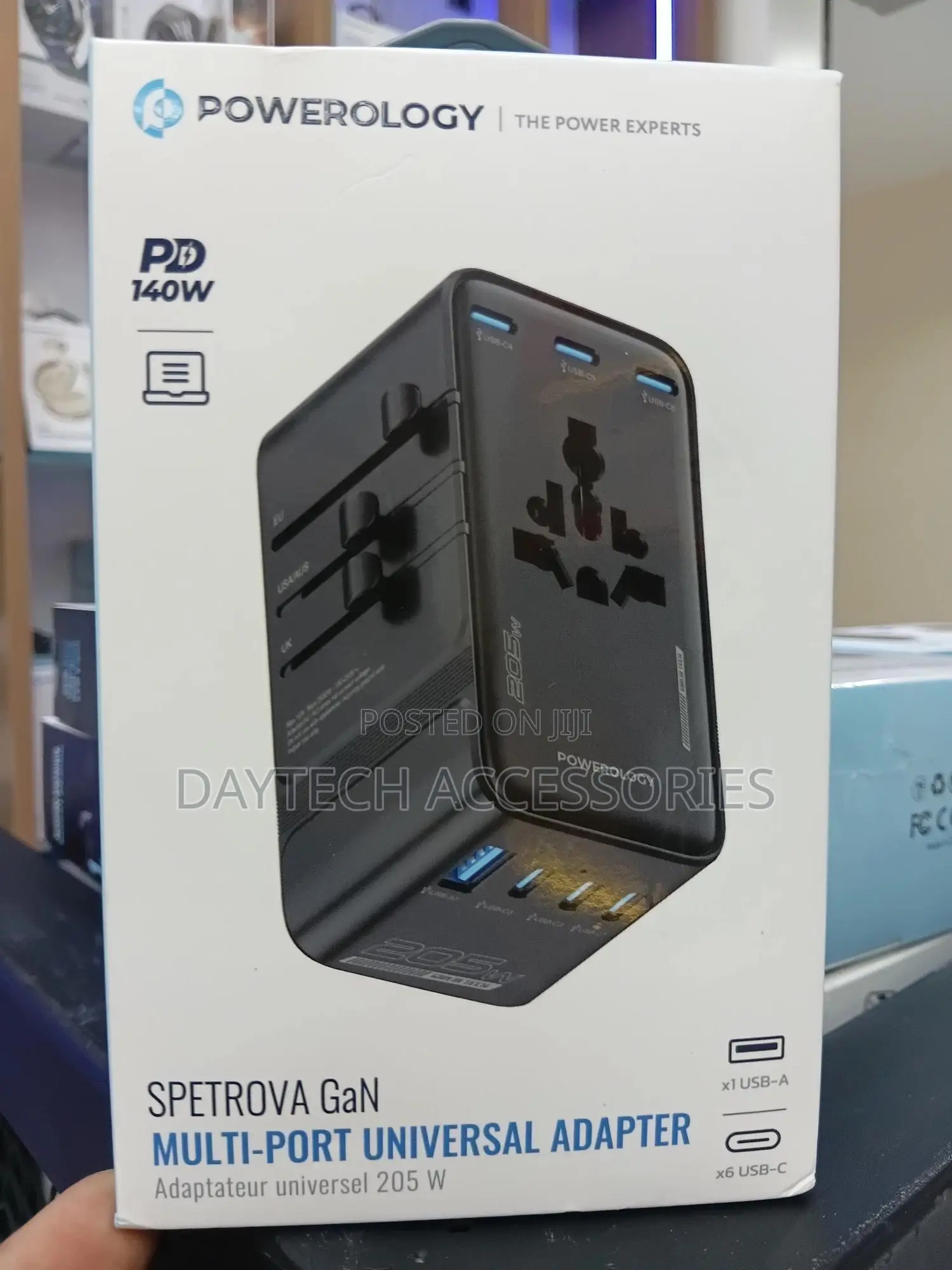 Powerology 140w Spetrova Gan Multi-Port Universal Adapter.