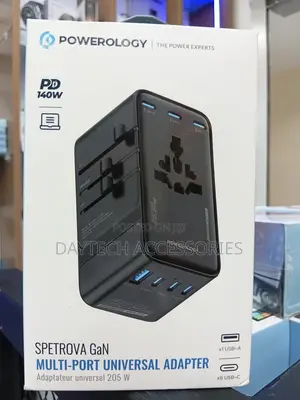 Powerology Spetrova Gan Multi-Port Travel Adapter 140wpd