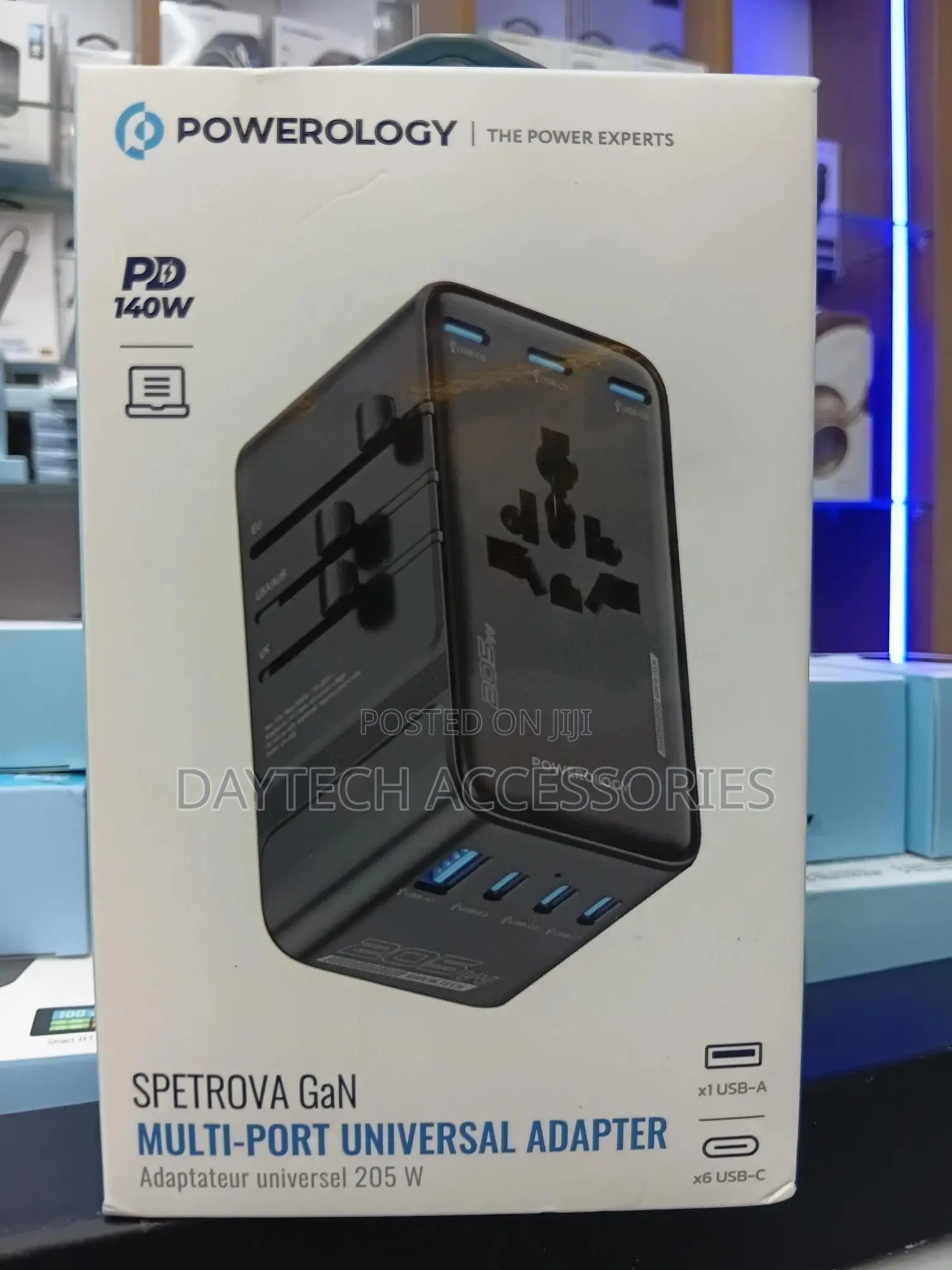 Powerology Spetrova Gan Multi-Port Travel Adapter 140wpd