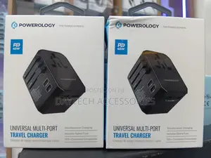 This Is a Powerology 45w Universal Multi-Port Travel Charger.